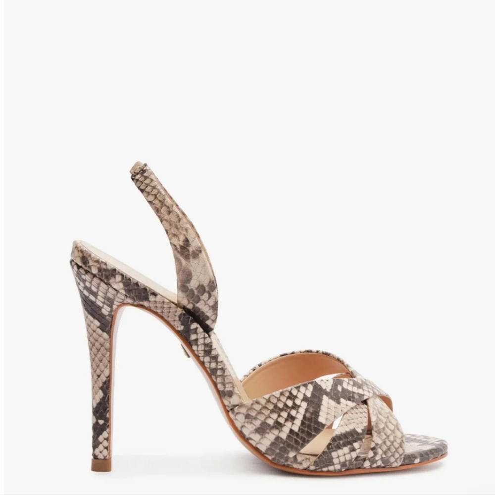 NEW KEEFA SCHUTZ snake Print Sling Back Heels Size 7 - Picture 2 of 16